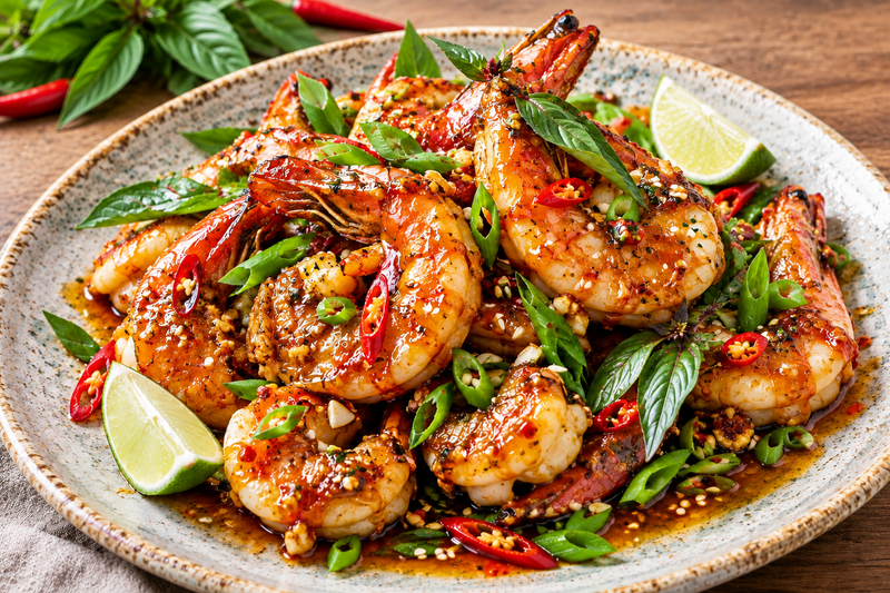 Thai Hot Honey Lime Prawns
