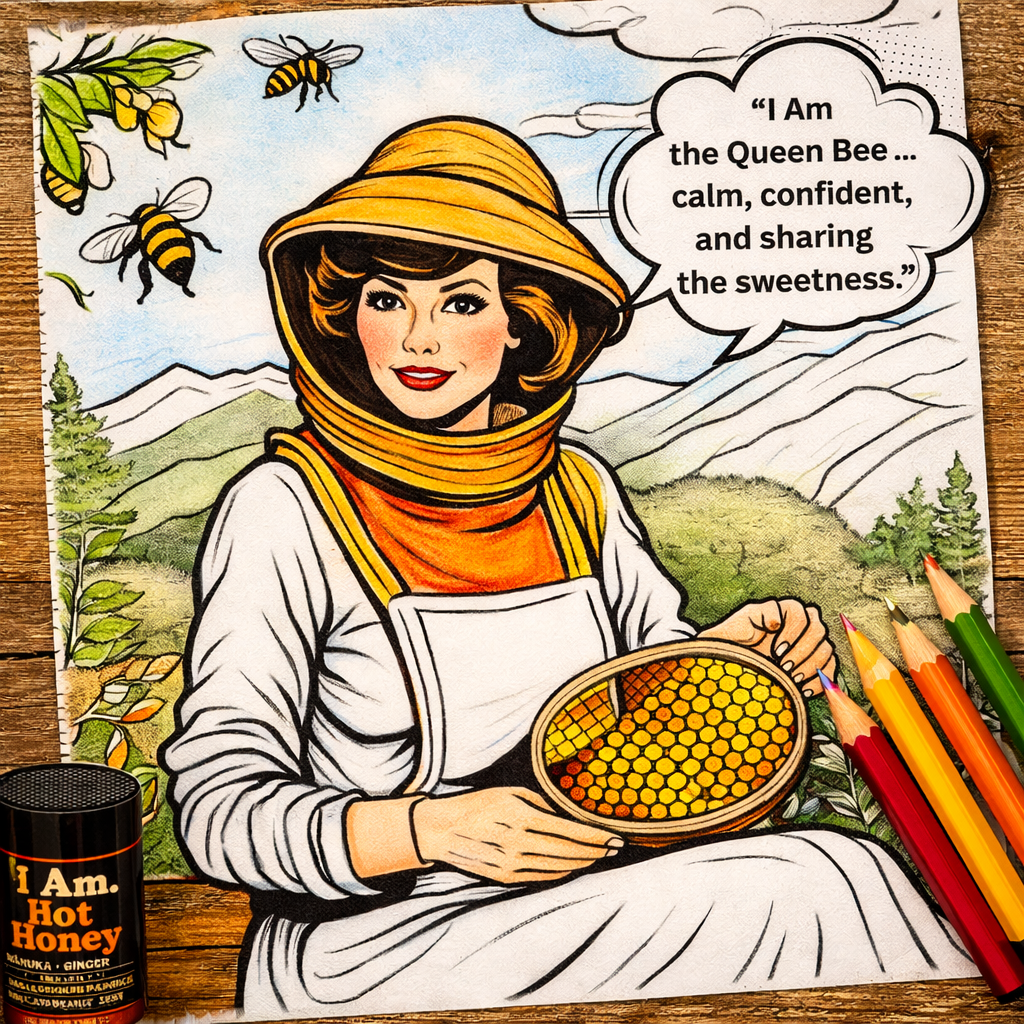 I AM Hot Honey: The Empowerment Coloring Cookbook - A Hive of Hot Honey Recipes, Self-Love Rituals, and Buzzing Bee Facts