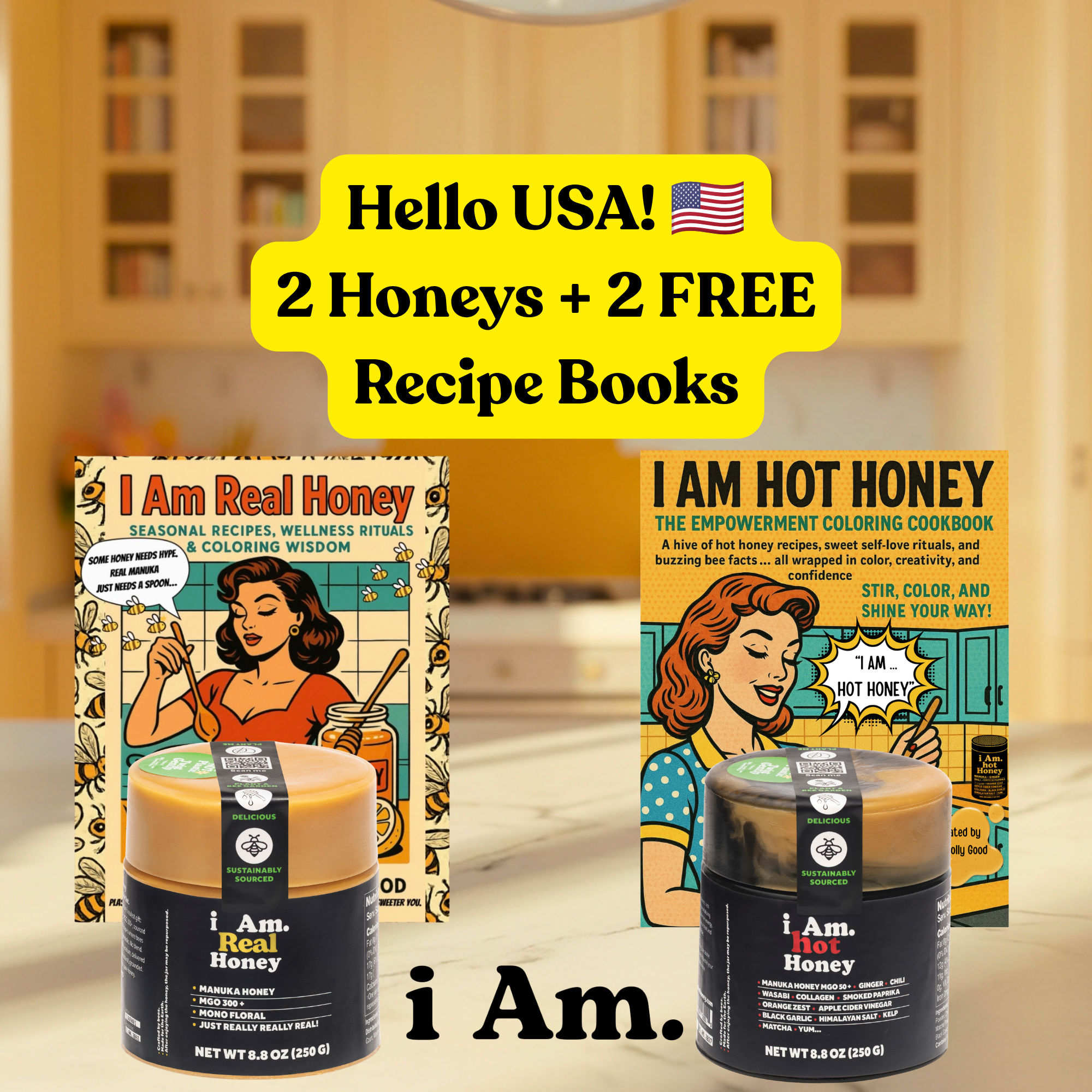 Manuka & Hot Honey Gift Bundle – Real + Hot Duo with Free Recipe Books